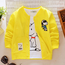 Baby spring and summer thin coat long sleeve sports solid color men and women cardigan 1-2-3-4 years old baby tide