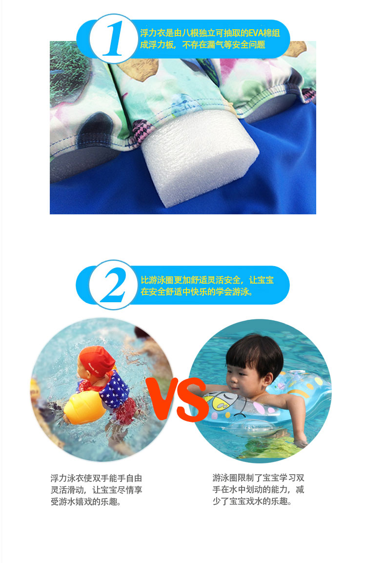 Áo tắm trẻ em phao cho bé gái Xiêm nổi vest bé spa đồ bơi bé trai áo phao bikini trẻ con