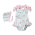 Đồ bơi cho trẻ em gái Cô bé Flamingo Cô bé dễ thương Công chúa Xiêm Cô gái Đồ bơi Mũ Đồ bơi