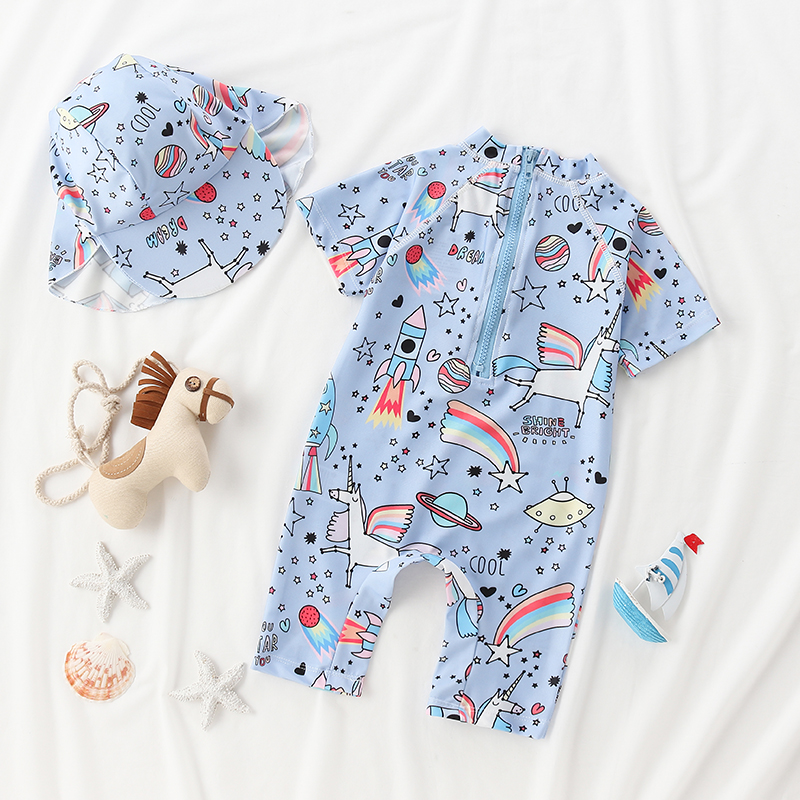 Đồ bơi trẻ em Cô gái Cô gái Chàng trai trẻ em liền kề Đồ bơi dễ thương Áo tắm cho bé Baby Baby Hàn Quốc Đồ bơi - Bộ đồ bơi của Kid bikini cho bé gái