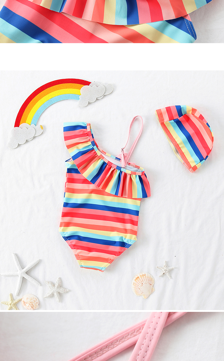 Đồ bơi trẻ em Cô gái dễ thương Xiêm sọc bé Đồ bơi bé Công chúa bé gái Kỳ nghỉ Spa Đồ bơi - Bộ đồ bơi của Kid áo tắm bé gái