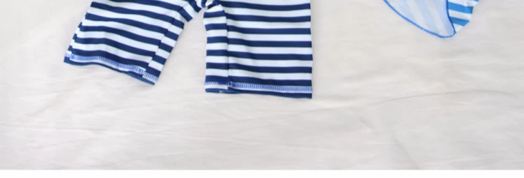 Áo tắm trẻ em Hàn Quốc bùng nổ áo tắm bé trai sọc bé áo tắm trẻ em 1-3 tuổi Bộ đồ chống nắng nhanh khô - Bộ đồ bơi của Kid