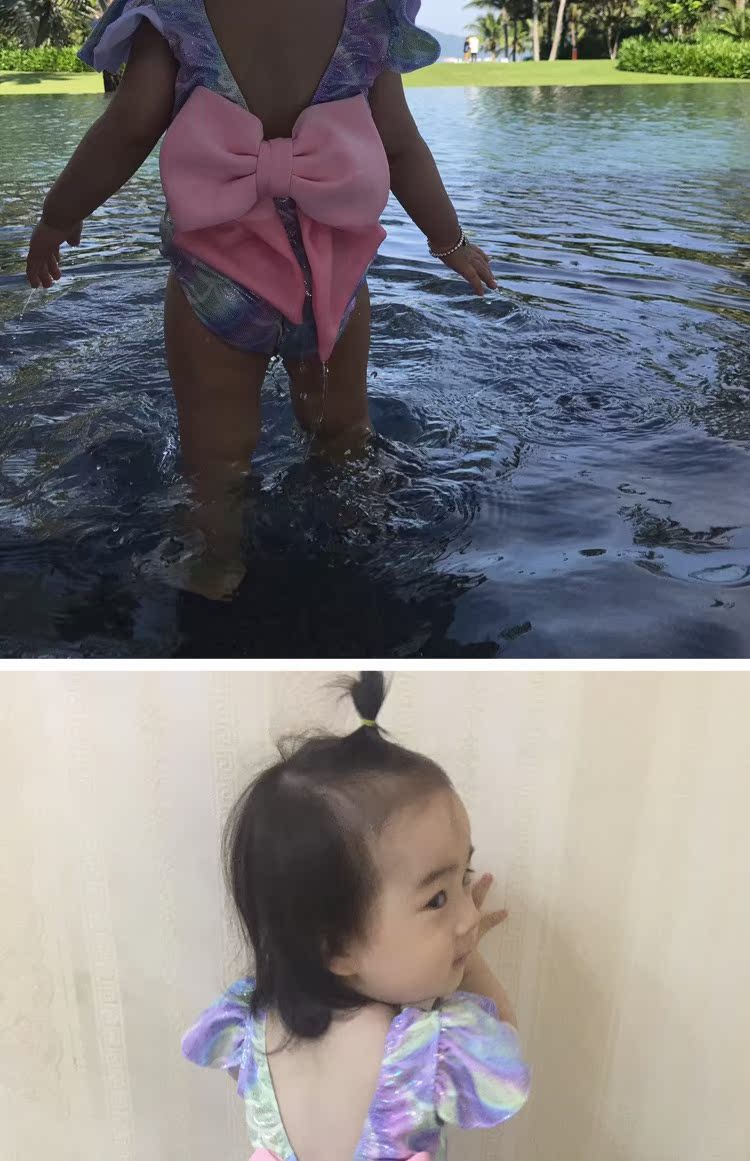 Đồ bơi cho trẻ em Phụ nữ Siamese Ins Girls Baby Baby Dễ thương Nàng công chúa nhỏ Đồ bơi Spa - Bộ đồ bơi của Kid đồ bơi trẻ em nam