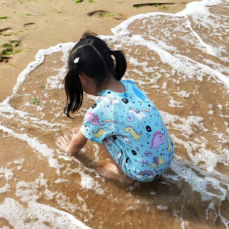 Áo tắm trẻ em Hàn Quốc cho bé trai bé trai kết hợp với khủng long dễ thương bé áo tắm bé trai chống nắng áo tắm 1-3 tuổi đồ bơi con nít