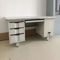 Office simple fireproof thickened iron desk staff desk computer desk iron desk drawer staff desk workbench