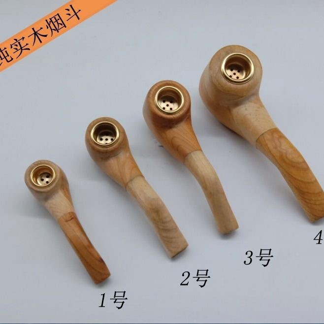 New new solid wood tobacco fighting men's hand smoke pot old portable log dry smoke infighting filter wood tobacco fighting