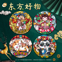 Mouse pad small national tide thick round Chinese style personalized office non-slip wrist guard game custom computer table pad