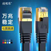 Type 7 network cable home high-speed computer broadband oxygen-free copper cat7 dual shielded 10 gigabit finished product network connection jumper