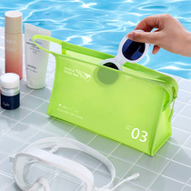 New jelly bag portable cosmetic bag swimming beach waterproof travel bag business trip wash makeup lipstick storage bag