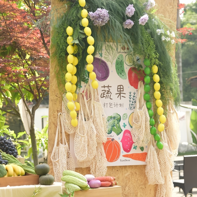 Wedding Fruit and Vegetable Take-Out Bags, Lard Basin Net Bags, Gift Bags, Grocery Shopping Net Bags, Lawn Outdoor Wedding Banquet