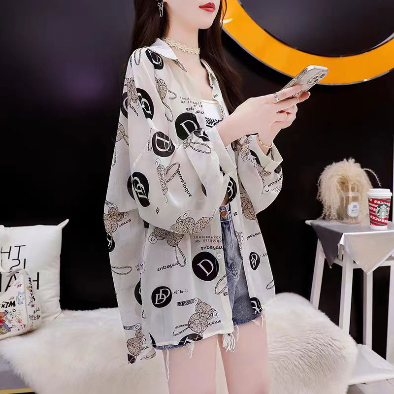 Cycling Ice Silk Shirt Breathable Sun Protection Clothing for Women 2026 New Summer Loose Thin Sun Protection Clothing Cardigan Jacket Trendy