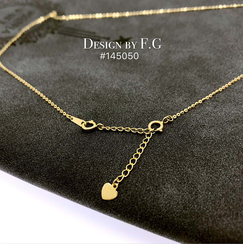 Authentic Hàn Quốc nguyên chất 14k vàng mở rộng chuỗi vòng cổ hoang dã vòng đeo tay điều chỉnh vòng chân cộng với chuỗi dài 145050 - Vòng chân vòng chân nữ đẹp