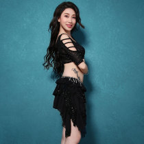 Qiya belly dance practice clothing sexy wavy skirt 2020 spring and summer new set beginner dance