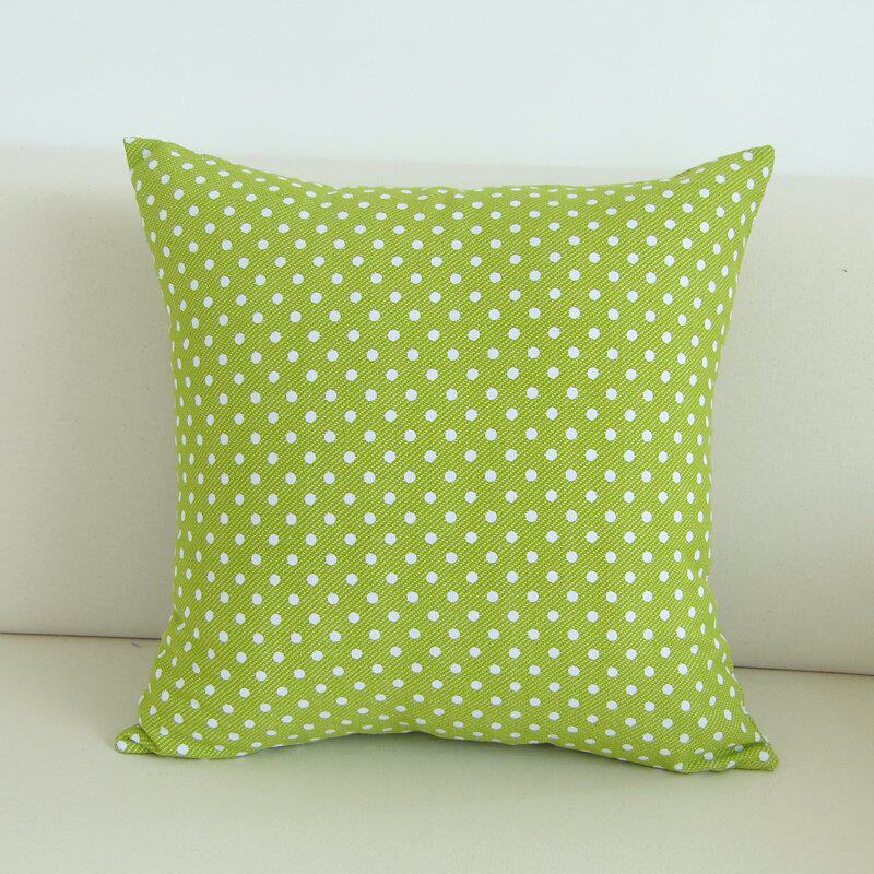 Cotton linen green dot cushion sofa pillow direct expansion private method ethanesulfonic acid ingot