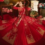 Традиционный свадебный наряд Сюхэ, зимнее свадебное платье для беременных для невесты, коллекция 2021, китайский стиль