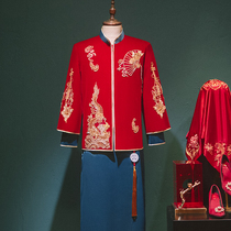 High-end bump-color mens show and groom 2022 wedding mens new 2021 shows and Chinese-style male gowns