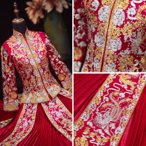 Xiuhe dress bride 2020 new Chinese bridal dress Xiuhe dragon and phoenix coat Wedding dress Panjin embroidery show kimono woman