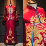 Мужчины Xiuhe Service 2020 Новые китайские замужние мужчины мужчины Xiuhe's Costume's Dragon и Phoenix Gine Gold