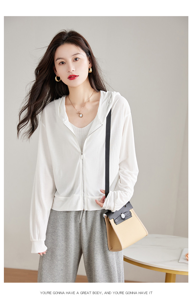 Одежда модная солнца защиты 防晒衣女款夏季冰丝透气短款小个子2025新款女士防晒服轻薄款外套