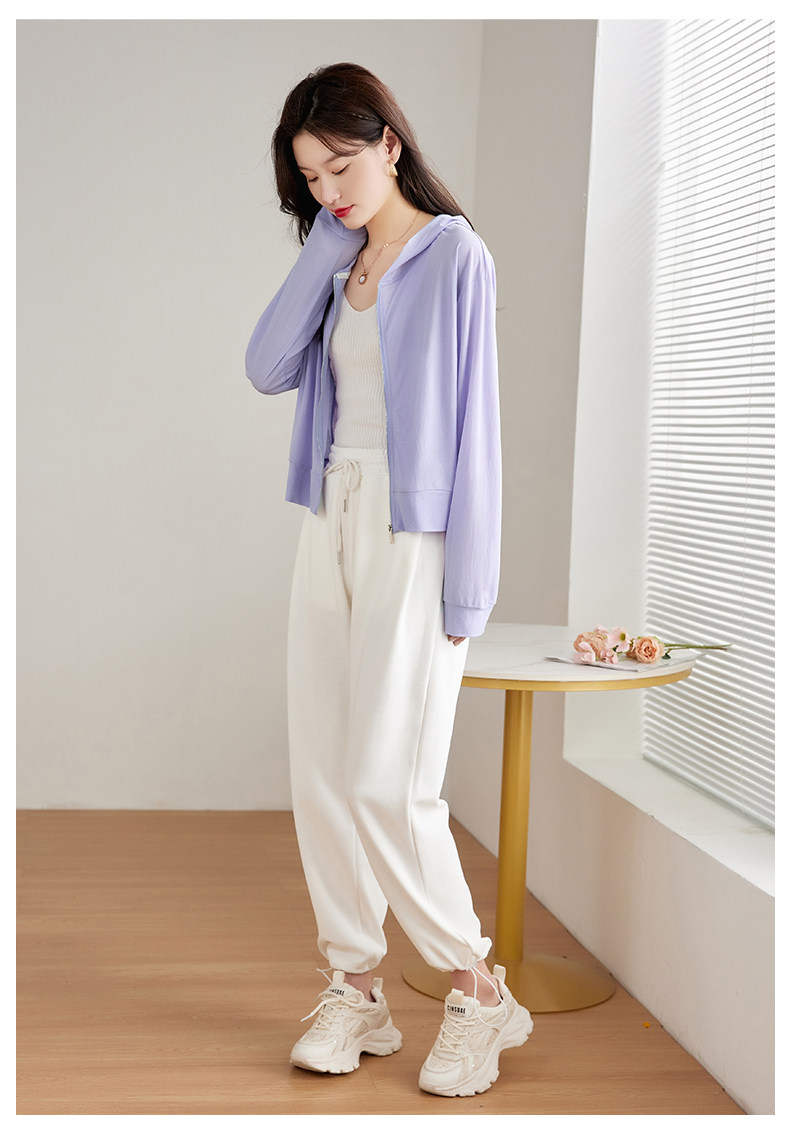 Одежда модная солнца защиты 防晒衣女款夏季冰丝透气短款小个子2025新款女士防晒服轻薄款外套