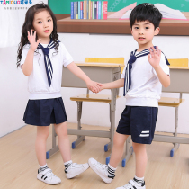 Kindergarten garden clothes summer short-sleeved cotton suit teacher 61 childrens performance uniforms primary school uniforms activity uniforms