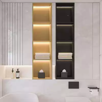 Embedded brushed stainless steel metal niches wine cabinet rose gold one-piece dressing room titanium alloy cabinet customization