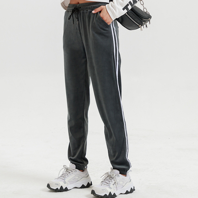 秋季新款金丝绒运动束腿裤