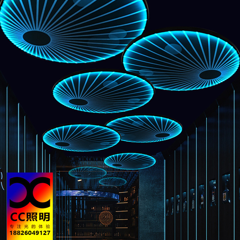 Sunflower Clear Wine Bar Atmosphere Light Net Red Creativity Seven Color Wine Tavern Dining Bar Barbecue Restaurant Hotel Atmosphere Decoration Chandelier