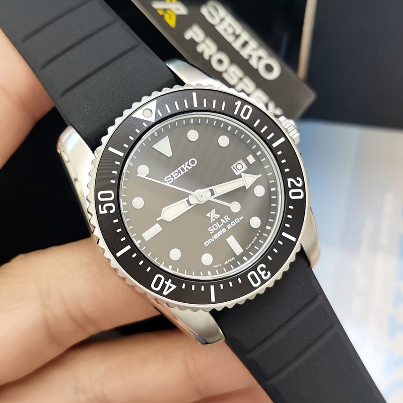 Seiko Prospex Solar Small Dial Diving Men's Watch Sne573P1 Black Japan