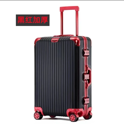 Металлический универсальный вместительный и большой ударопрочный багажный чемодан для путешествий, алюминиево-магниевый сплав, увеличенная толщина