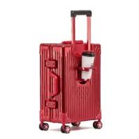 Красная цельноалюминиевая утолщенная чашка для воды