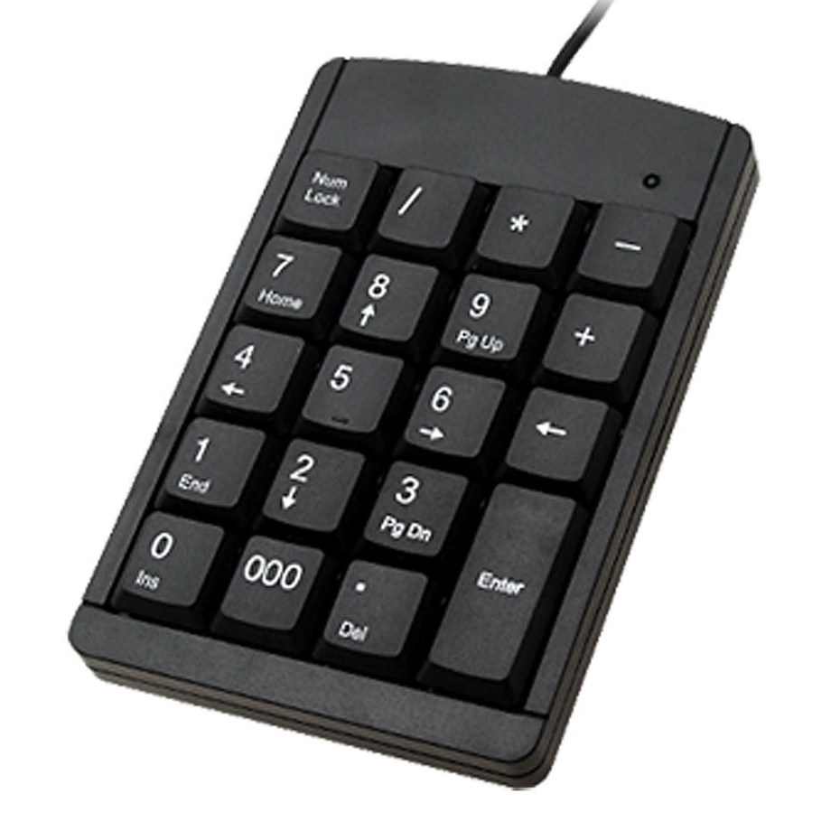 Black USB Numeric Keyboard Keypad for Laptop PC Computer