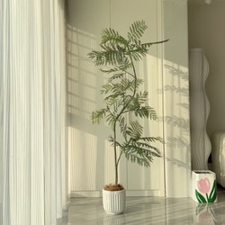 Jacaranda Artificial Green Plant, High-End Light Luxury Indoor Living Room Decorative Flower, Bionic Fake Plant, Large Floor-Standing Potted Tree