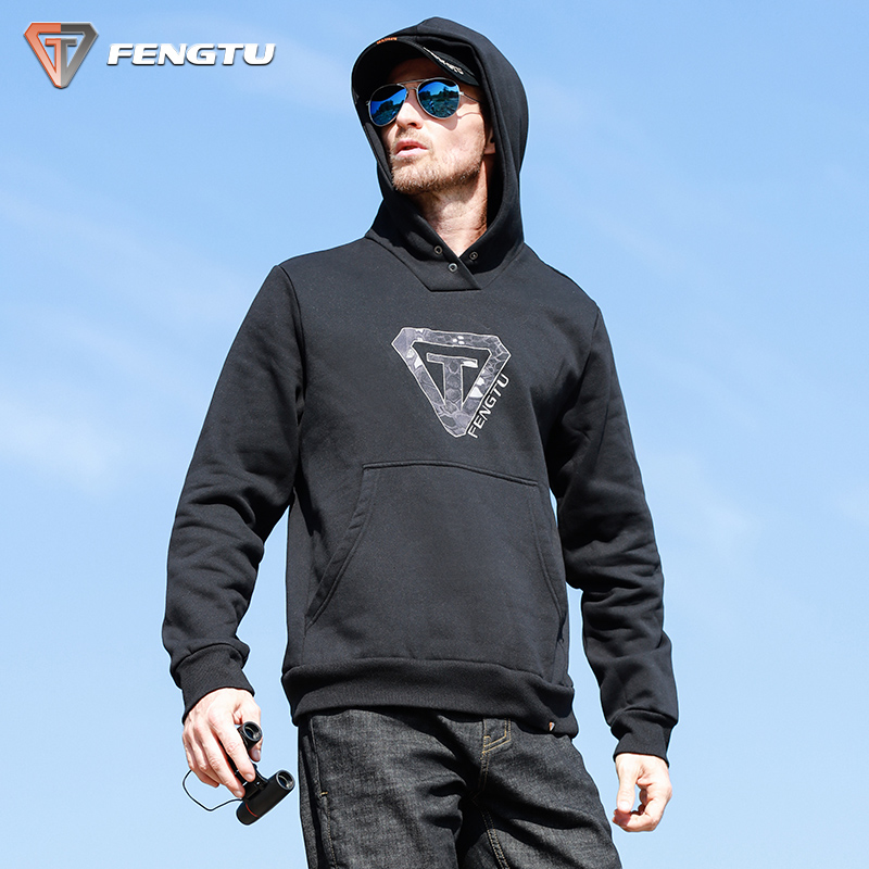 Autumn and winter sweatshirt men's hood plus velvet thickened loose size warm fashion jacket men's pullover hoodie on the dress