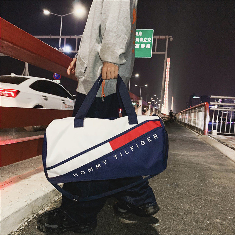 Fitness Bag Women Sports Bag Tide Men Dry Wet Separation Training Bag Large Capacity Han Edition Carry-on Red Short Travel Bag