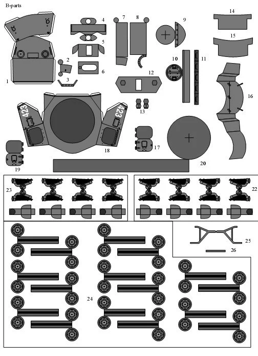 Mô hình giấy 3D Fantasea JSB39 tự làm thủ công Xe tăng PANZER KAMPFWAGEN IV trong Thế chiến II của Đức - Mô hình giấy