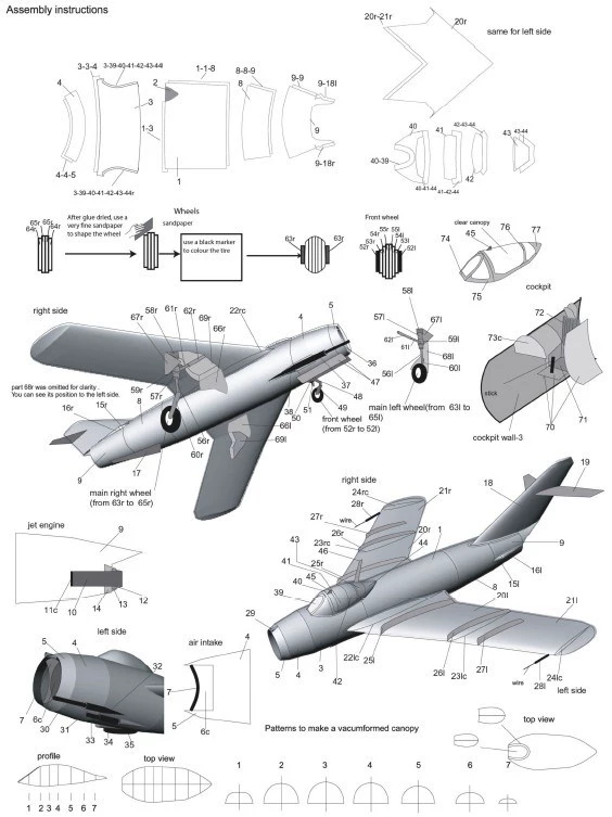 Mô hình giấy 3D Fantasea JSD320 Máy bay chiến đấu J-5 của Lực lượng Không quân Trung Quốc DIY handmade - Mô hình giấy