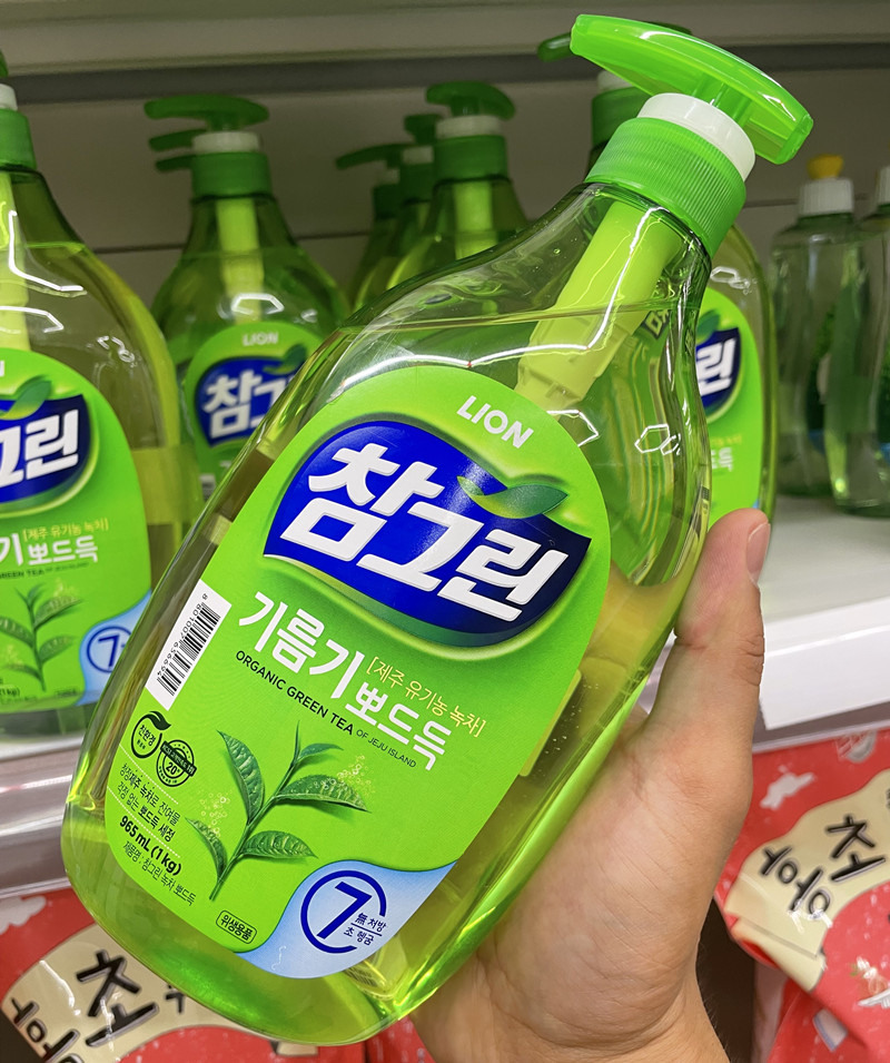 Korea imported green tea concentrated plant kitchen to oil cleaning fine fruit and vegetable dish detergent 1 kg bottle