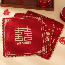 Handkerchief wedding small square red handkerchief wedding wedding red handkerchief return gift gift happy event tossing wedding candy
