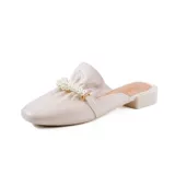 Тапочки, летняя обувь, модные слайдеры, 2023, французский стиль