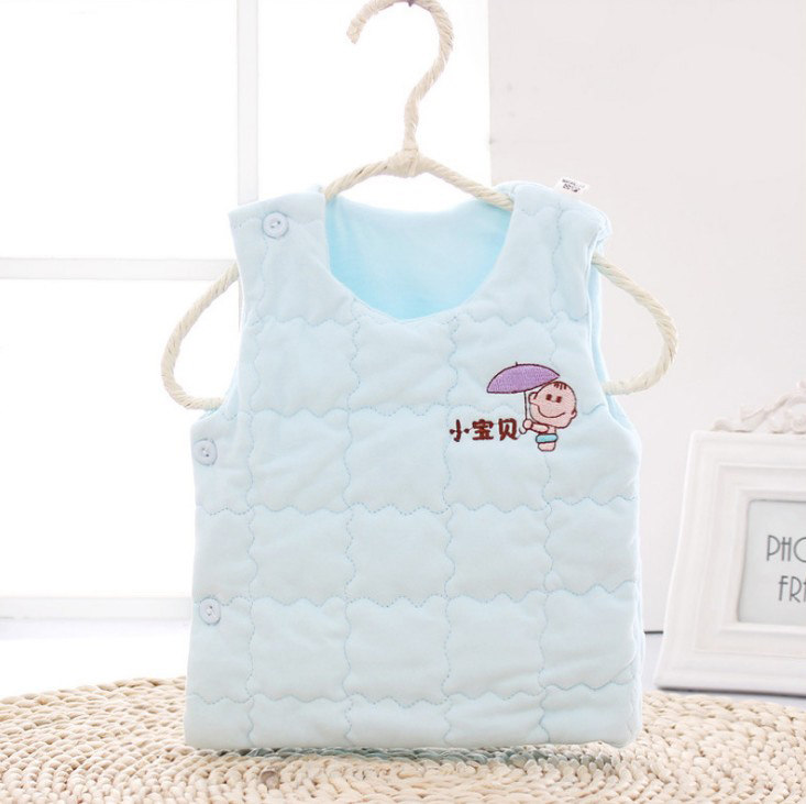 Newborn baby horse baby spring and autumn winter children pure cotton vest clamp 0 horse clamp 3 months of thin shoulder cotton