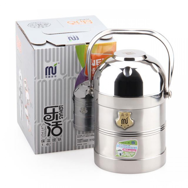 24 hours vacuum insulated lunch box Three layers 304 stainless steel multilayer adult large capacity meal barrel 2 3 layers of insulated barrel