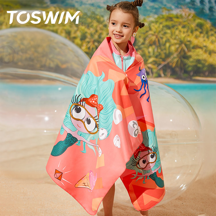 Beach Bathroom Children Toswim Towel Swimming Towels Boy and Girls Smart Sun-Prevention Sea Dual Use