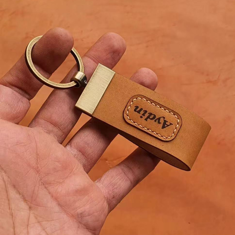 Key buckle hardware handmade DIY leather making hanging chain hardware hand stitch leather with homemade only hardware 4694