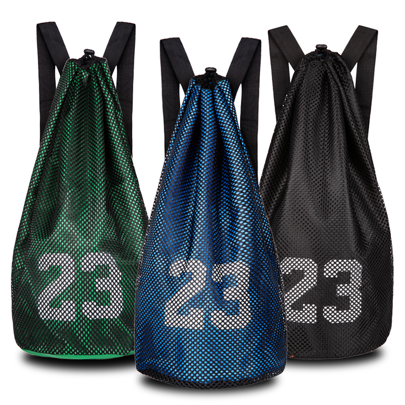 Basketball bag Basketball bag Training bag Badminton racket bag Multi-function backpack storage bag net pocket Football children