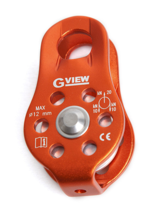 Flag Cloud GVIEW MICRO NEW P155 CLIMBING RESCUE ALUMINUM ALLOY BALL BEARINGS FIXED SIDEBOARD TYPE PULLEY