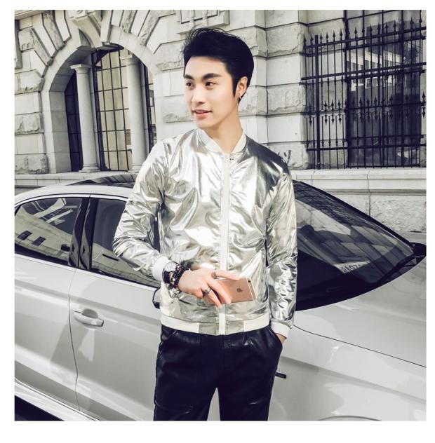 Mùa hè 2019 mỏng phần áo khoác sáng màu bạc nam phản ánh tâm lý xã hội anh chàng chống nắng quần áo thư mục nam. - Đồng phục bóng chày áo khoác kaki nam