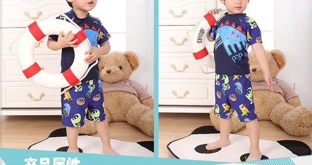 Áo tắm cho bé trai chống nắng Phim hoạt hình trẻ em Đồ bơi trẻ em Đồ bơi trẻ em 1-3-5-7 tuổi Lò xo khô nhanh - Bộ đồ bơi của Kid đồ bơi cho be trai