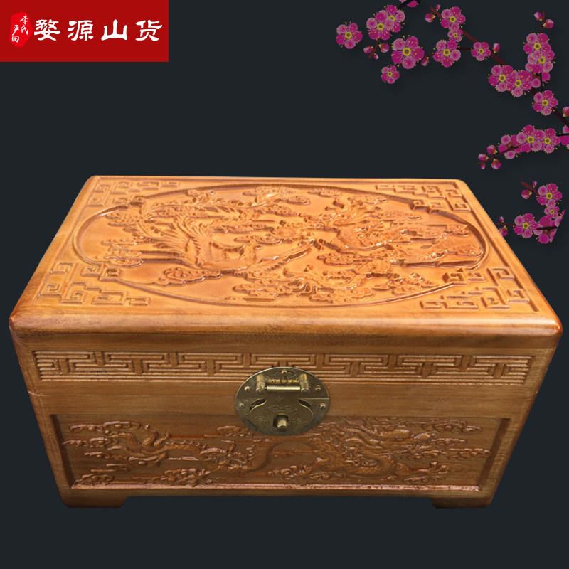 Camphor wood box Camphor wood jewelry box Solid wood storage box Customized solid wood calligraphy and painting box Small box Document box