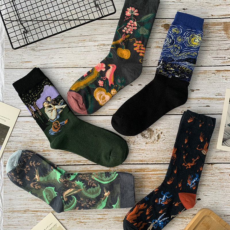Autumn and Winter Socks for Men, Trendy and Versatile, Pure Cotton Men's Socks, Sports Basketball Long Socks, Fashionable Thickened Mid-Calf Socks